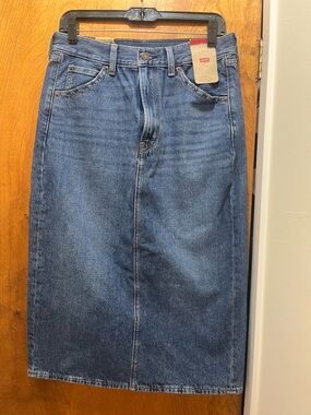 Levi's Blue Straight Denim Skirt